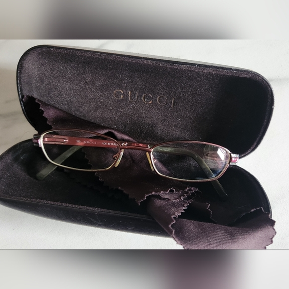 Gucci 2730 45J Burgundy petite Y2K eyeglasses (with prescription lenses) - Picture 3 of 7